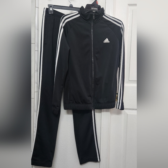 adidas Other - Adidas Black Track Suit with White Stripes